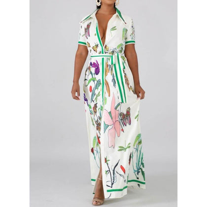 BELIZE GARDEN PRINT MAXI DRESS