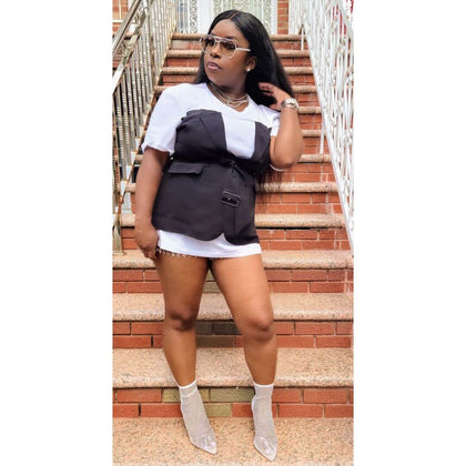 Blazer Tee Top