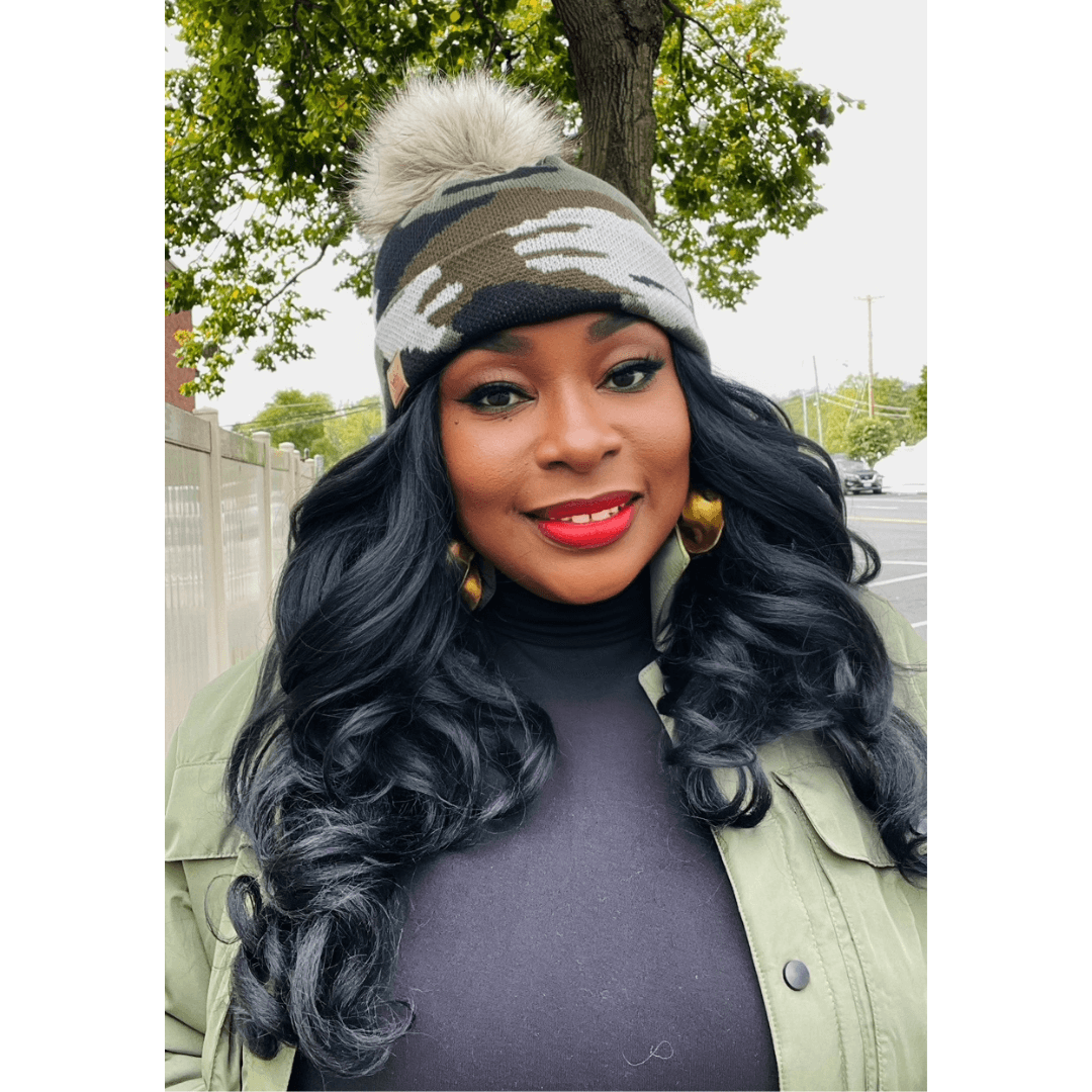 Printed Pom Pom Hat- Camo- 2 PRINTS