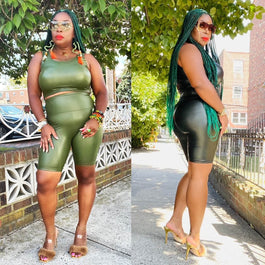 Vegan Leather Biker Set (2 Colors)