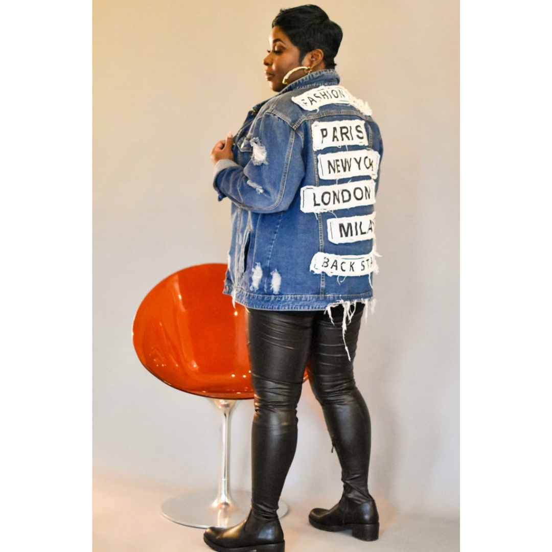 Major Cities Denim Jacket- CURVY