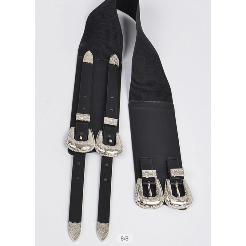 【BOHEMIAN SEOUL】TWO BUCKLE BOLD BELT Boho Soul Leather Belt – Old Trend