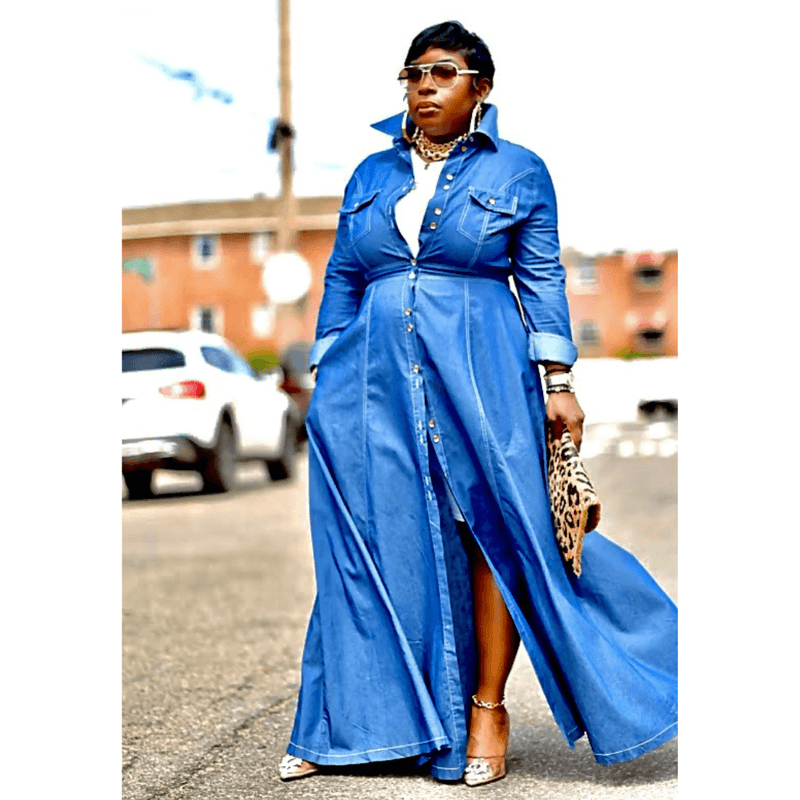 Kara Denim Maxi Dress - Blue | Fashion Nova, Dresses | Fashion Nova