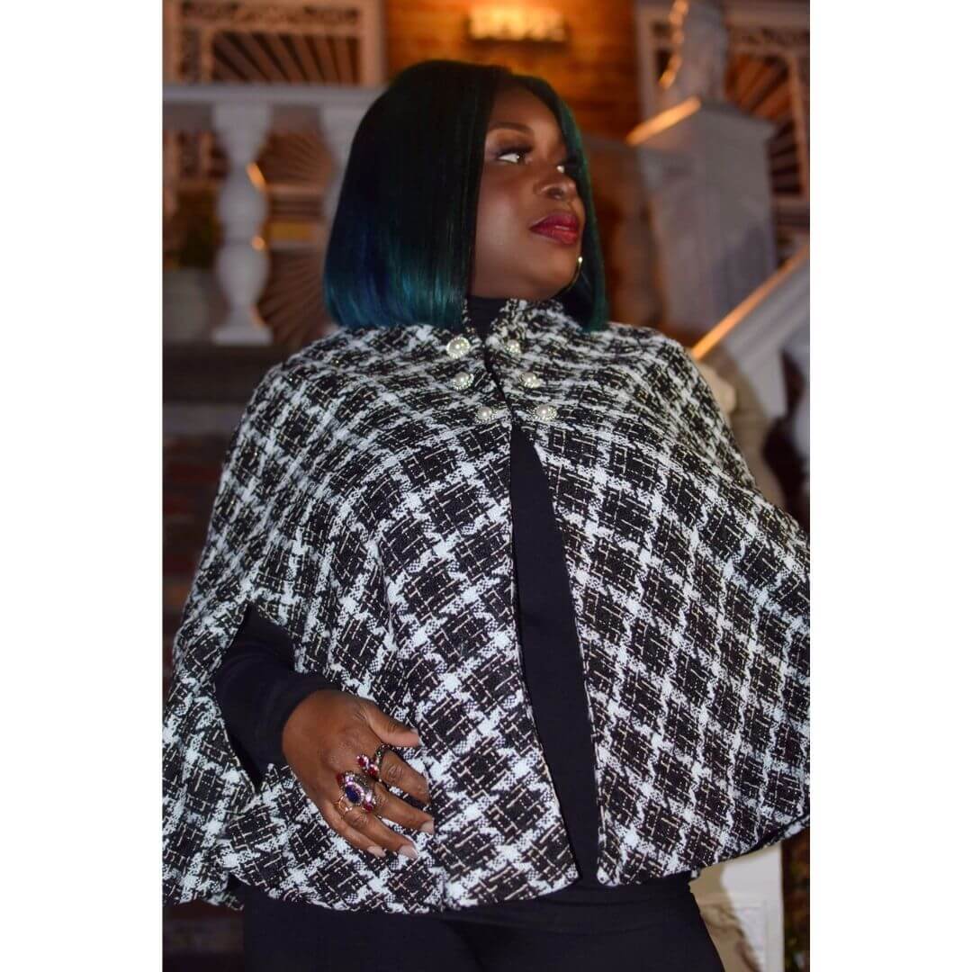 Elegant Tweed Cape