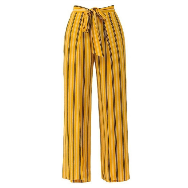 ASOS DESIGN belted wide leg trouser in mustard | ASOS